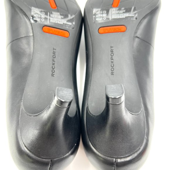 Rockport‎ Womens Kalila Black Leather Low Kitten Heels Pumps Shoes 6.5M - Picture 11 of 15